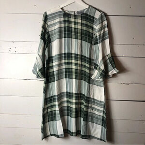 New Conditions Apply Anthropologie Plaid Viscose Mini Dress Size Small